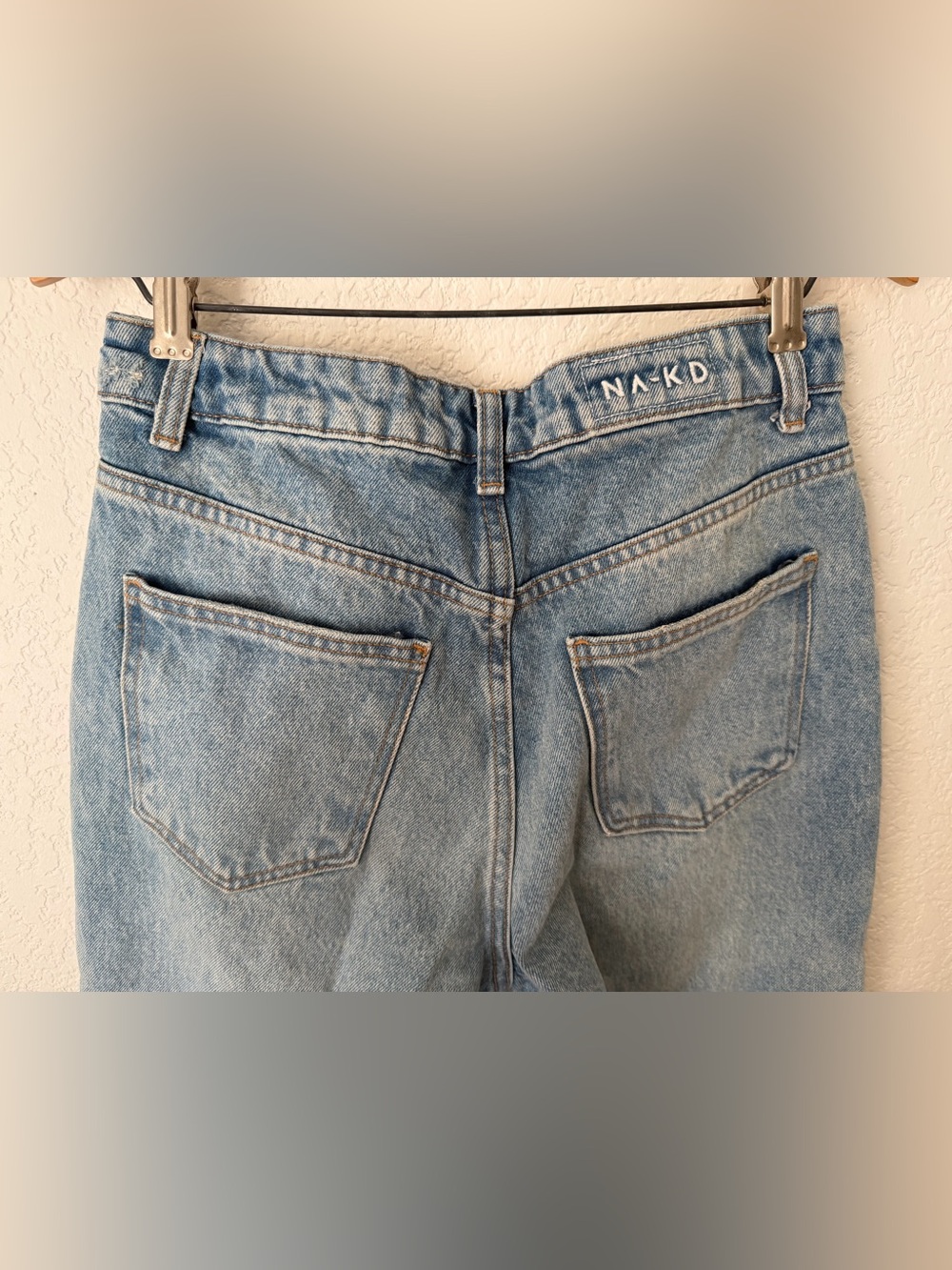 NWT Na-Kd Straight Mid Waist Jeans Mid Blue Size EU36 or US6 Organic Cotton - Picture 6 of 10